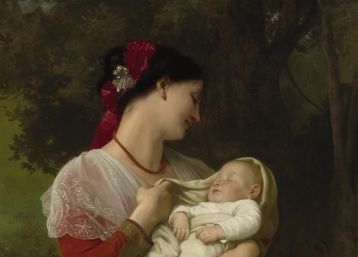 Maternal Admiration, painted by William-Adolphe Bouguereau