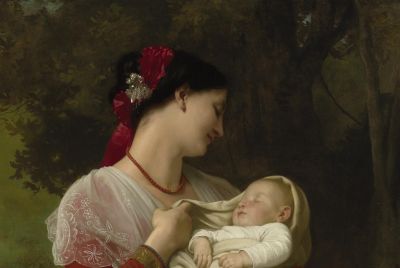 Maternal Admiration, painted by William-Adolphe Bouguereau