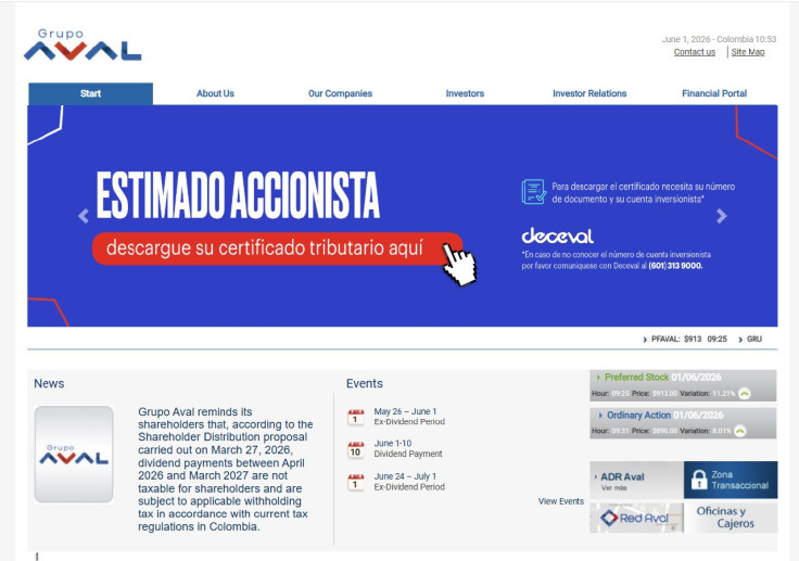 Grupo Aval Shares Surge 13% to $5.22 as Colombian Banking