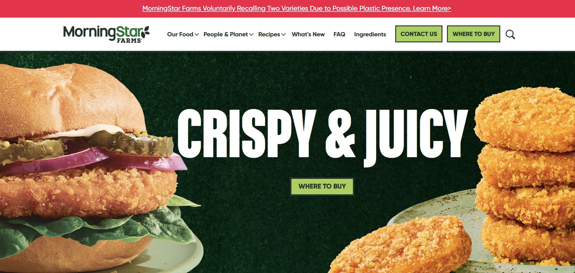 Morningstar Farms Recalls Nuggets, Sausage Patties Nationwide Over Plastic Contamination 