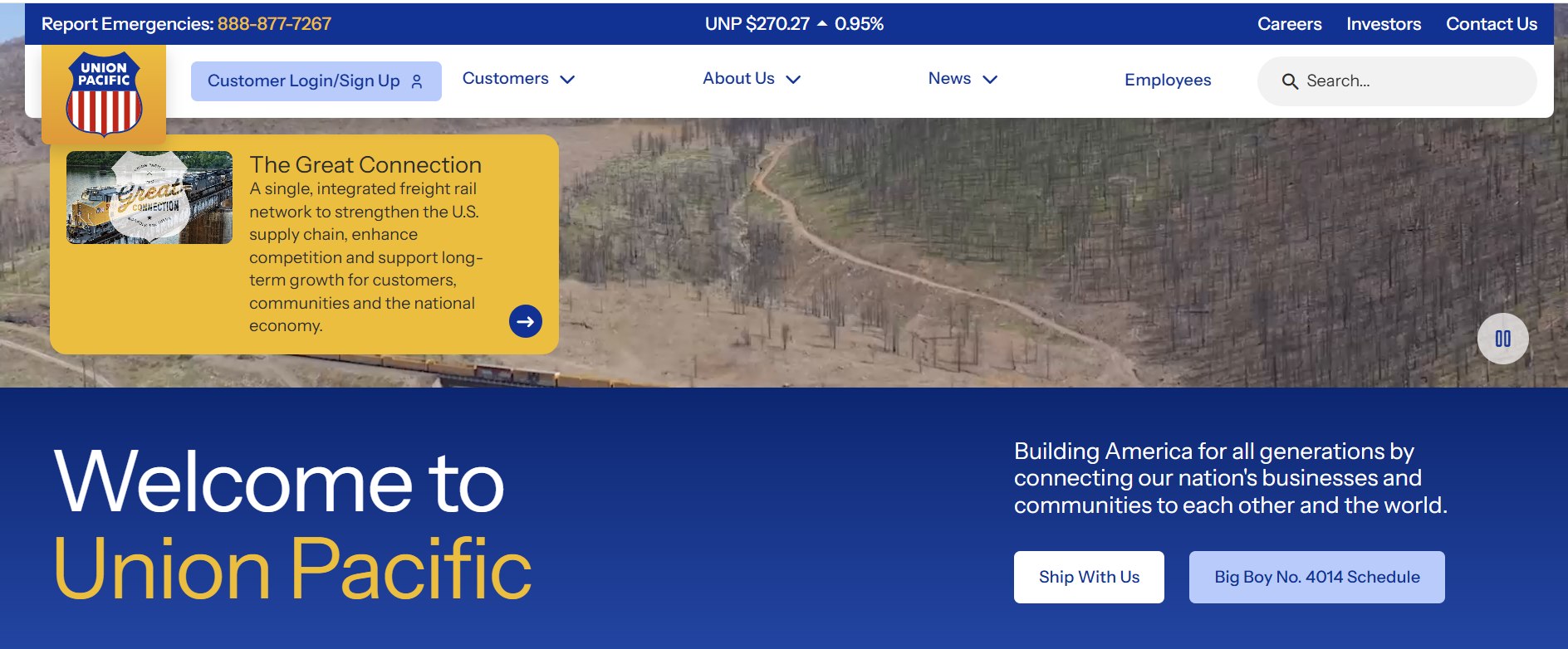 Union Pacific Shares Rise as Railroad Operator Benefits from Strong 