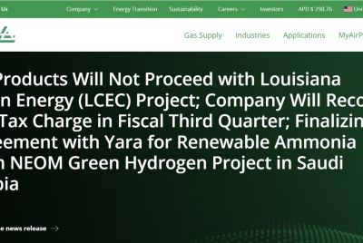 Air Products Shares Jump 9 Percent on Strategic Pivot Away