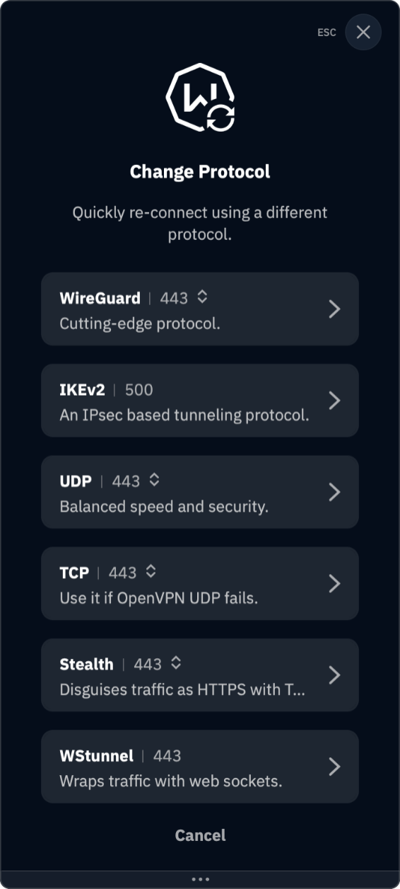 Proton VPN took a simpler approach: the free app selected