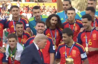 Trump Presents World Cup Trophy to Champion Spain, Draws Boos 