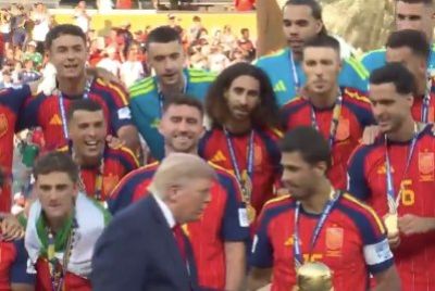 Trump Presents World Cup Trophy to Champion Spain, Draws Boos