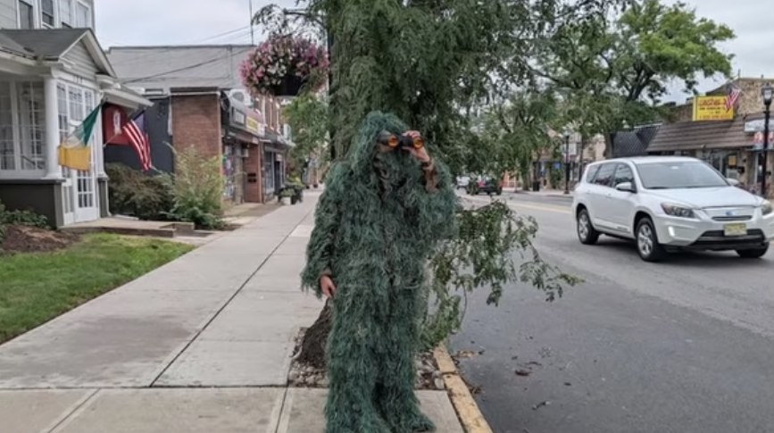 Jersey Police Officer Disguised as a Shrub Nabs 74 Distracted 