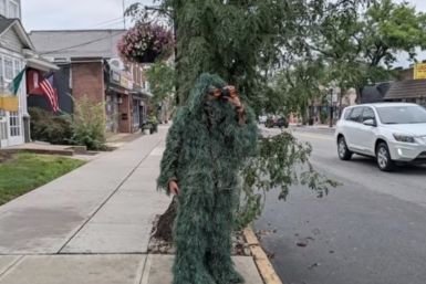 Jersey Police Officer Disguised as a Shrub Nabs 74 Distracted