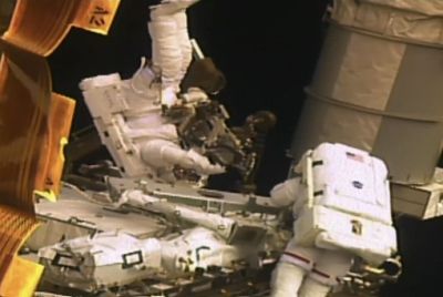 NASA Astronauts Meir and Menon Begin Spacewalk 96 to Prepare