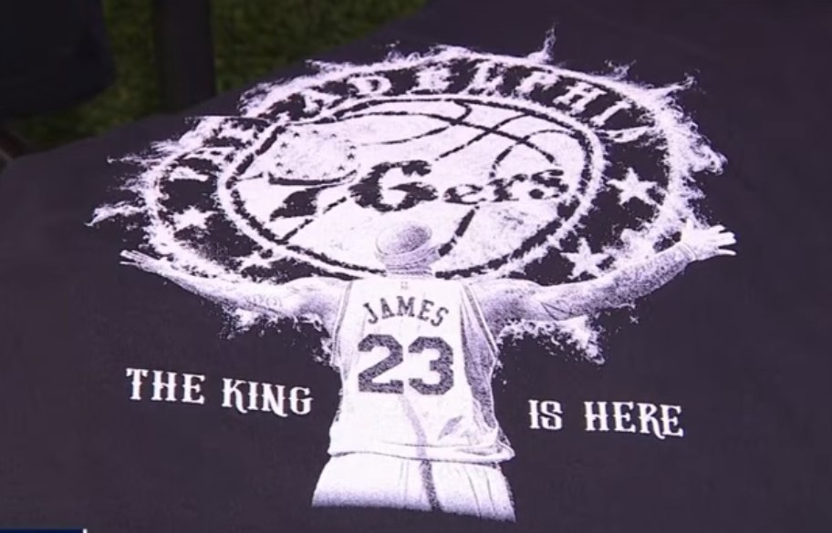LeBron James 76ers Merchandise Flies Off Shelves at Philadelphia's Mitchell 