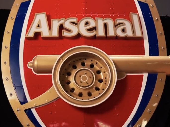 Emirates Unveils 2.4-Meter Arsenal Crest Sculpture Built From Recycled A380