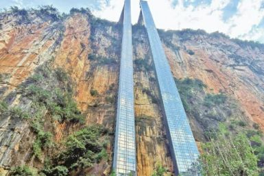 China Unveils 288-Meter Glass Cliff Elevator That Cuts Kids' Perilous