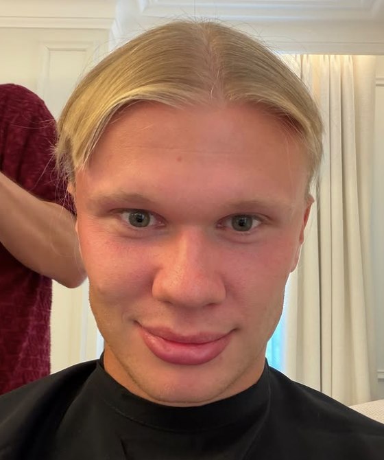 Erling Haaland Ditches Iconic Viking Ponytail for Buzz Cut Ahead 