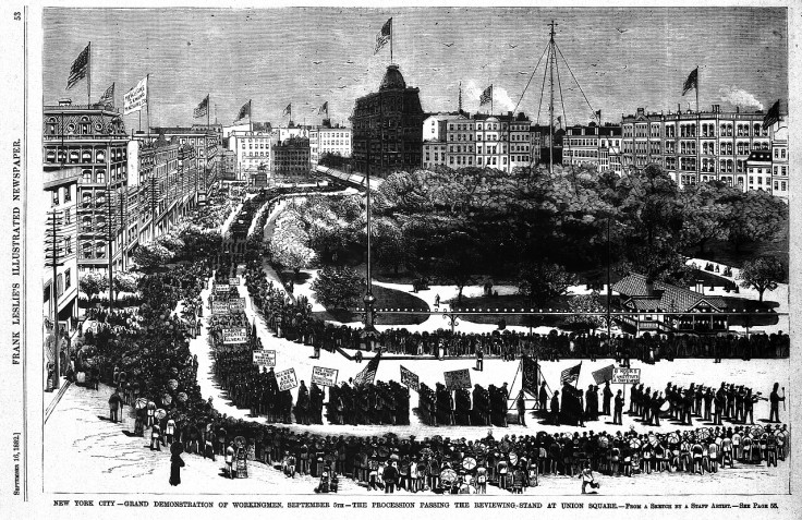 Labor Day Parade in New York's Union Square, 1882