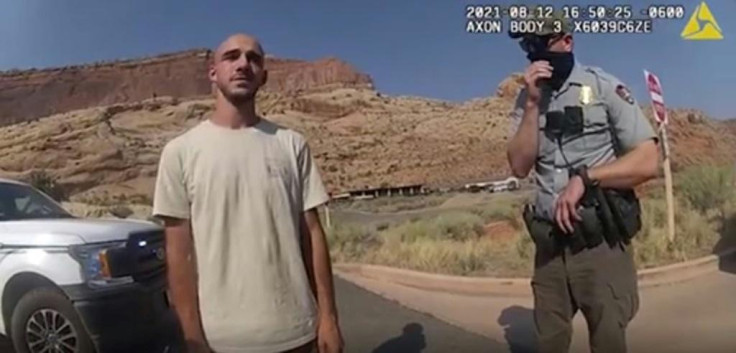 Brian Laundrie, in an image from a police bodycam released by the Moab City Police Department in Utah