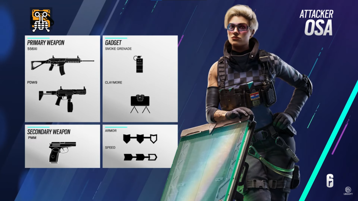 Osa's loadout in Rainbow Six Siege