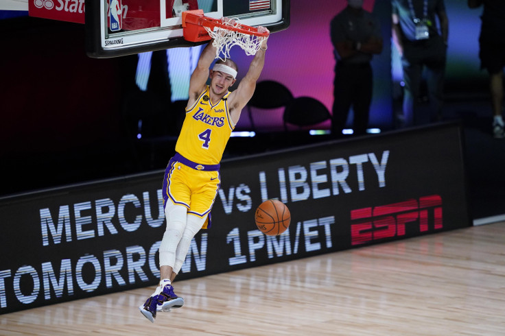 Alex Caruso #4 of the Los Angeles Lakers