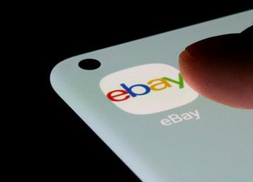 The eBay app is seen on a smartphone in this illustration taken