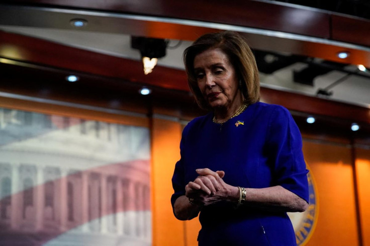 U.S. House Speaker Nancy Pelosi and Senate Majority Leader Chuck Schumer hold a news conference about legislative efforts to lower gas prices, on Capitol Hill in Washington