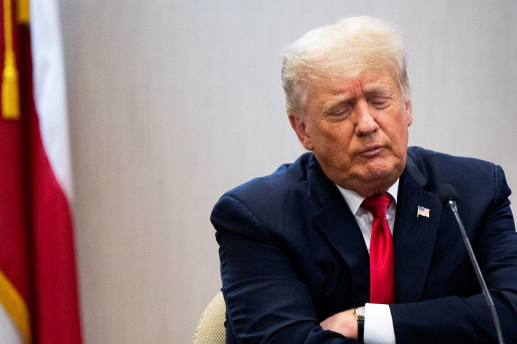 Former President Trump joins Texas Governor Abbott at Mexico border briefing in Weslaco, Texas