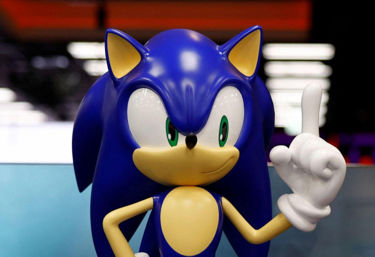 A model of Sega character 'Sonic the Hedgeho'g is pictured at tis headquarters in Tokyo