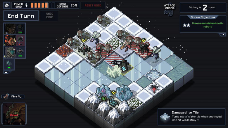 Into the Breach features tactical, almost Chess-like gameplay in an isometric perspective